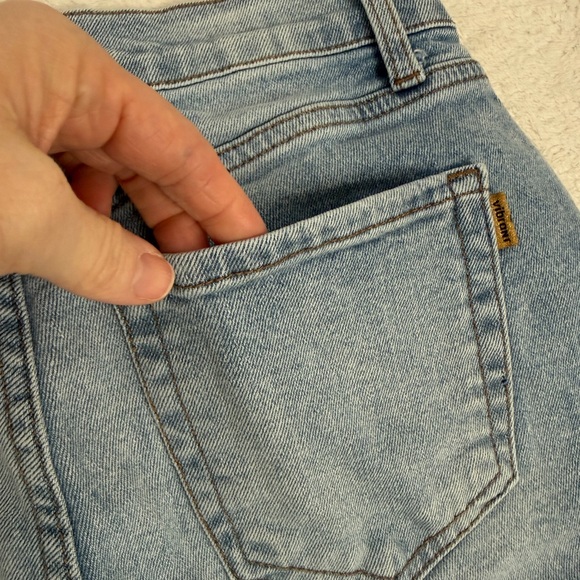 Vibrant MIU Wide  Leg Jeans Size 5 W26 Light Wash Patch Pocket Cropped Denim - Picture 8 of 16